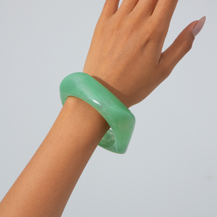 Europe and America Cross Border Ornament Exaggerated Design Polygon Translucent Bracelet Vintage Imitation Hawksbill...