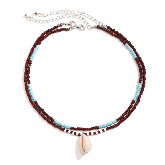 Style Rice Beads Beach Ocean Hot-Selling Accessories Versatile Starfish Necklace Shell Necklace Women's Jewelry