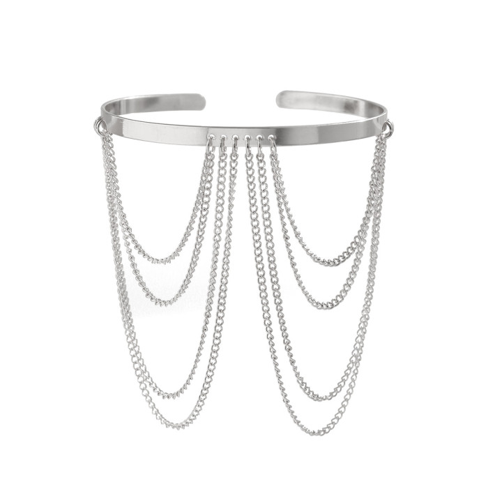 European and American Cross-Border Jewelry Punk Style Chain Arm Bracelet Ethnic Arm Chain Adjustable Open Joint Arm Chain