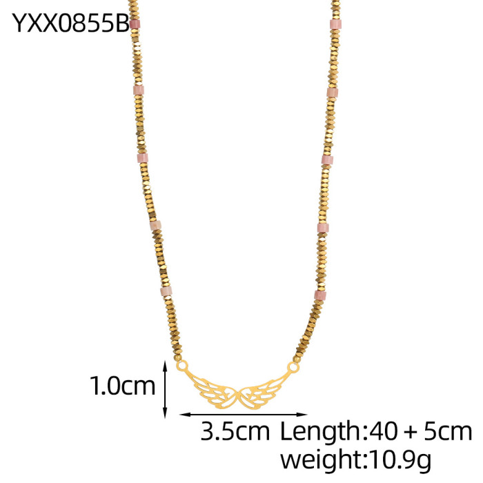 New Trendy Personality Stainless Steel Blue Eye Necklace for Women High-end Feel Hot-selling Jewelry Wholesale