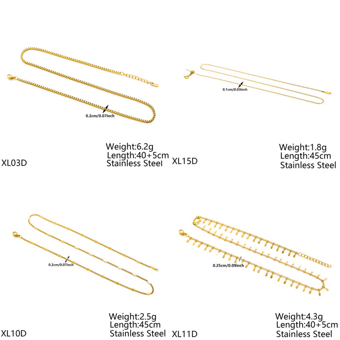 In Stock Stainless Steel High-End Chain Necklace Versatile Non-Fading Jewelry Ins Style Chain Jewelry Wholesale