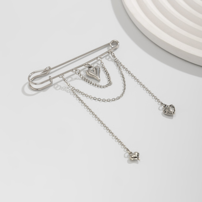 Jewelry Niche Heart-Shaped Pendant Decoration Pants Chain Simple Versatile Shortening Tool Foot Jewelry, Necklaces