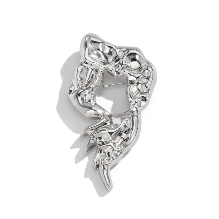 European and American Cross-Border Accessories Fashionable Hollow Alloy Brooch Irregular Suit Coat Pin Set