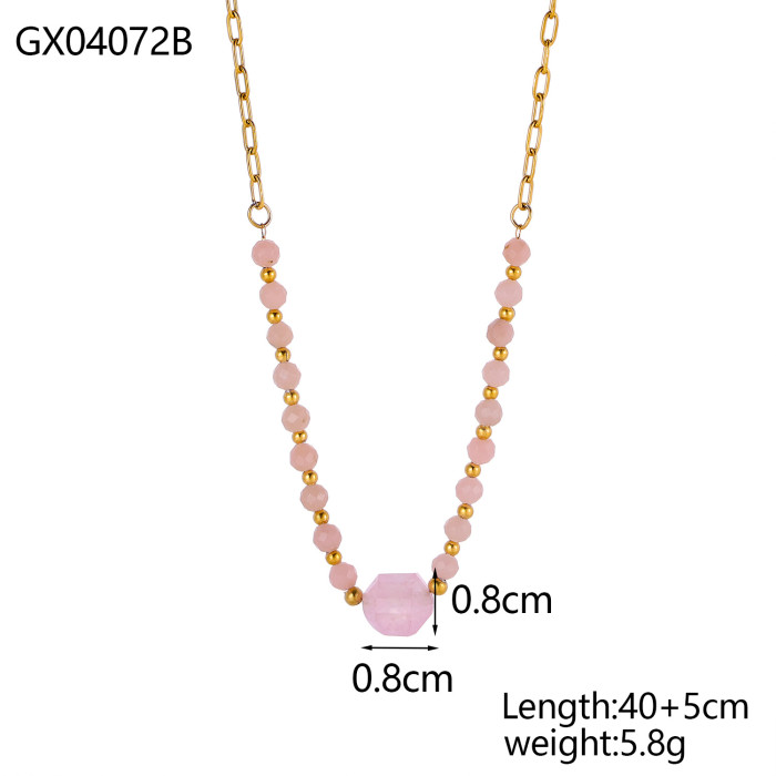 New Trendy Personality Stainless Steel Blue Eye Necklace for Women High-end Feel Hot-selling Jewelry Wholesale