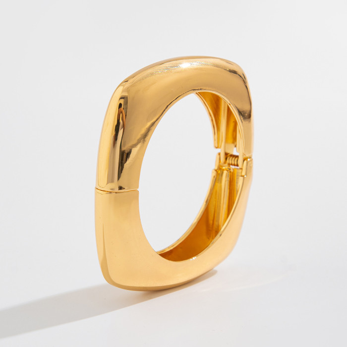 European and American Cross-Border INS Style Liquid Metal Wrinkle Bracelet Fashion Texture Smooth Spring Bracelet for Women