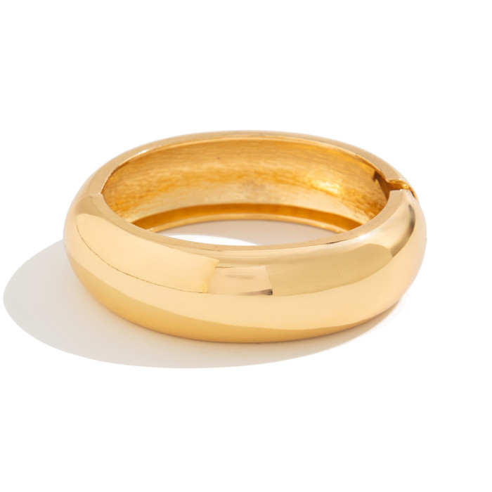 Jewelry Fashionable Irregular Alloy Bracelet Simple Smooth Bracelet Set Wide Version