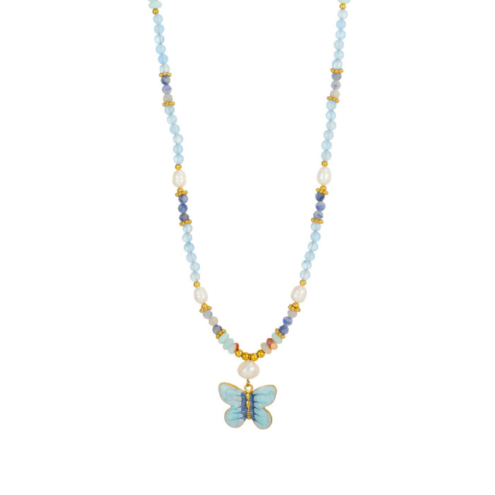 Stainless Steel Necklace Accessories High-End Bohemian Collarbone Chain Vacation Stainless Steel Jewelry