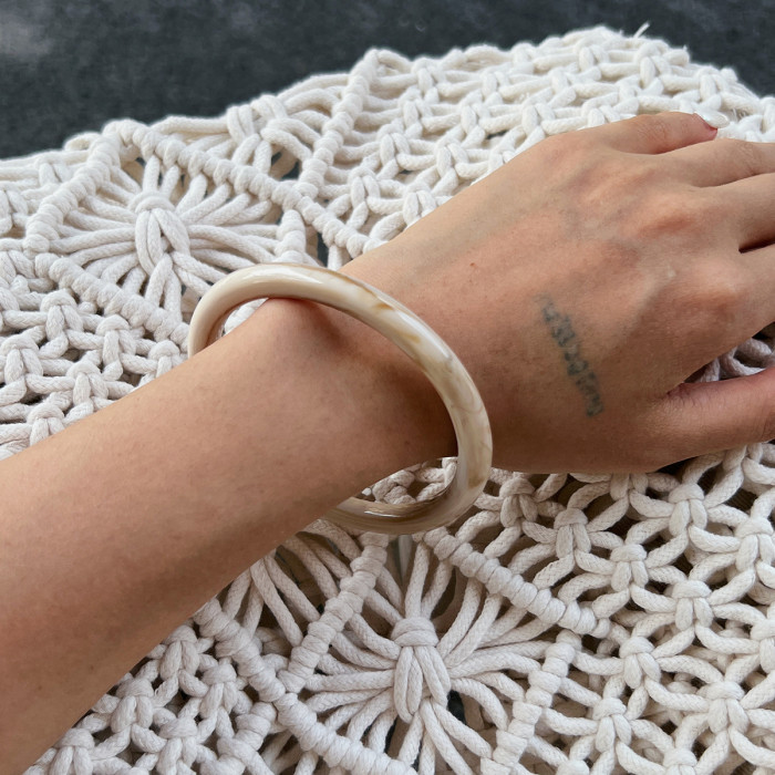 European and American Cross-Border Jewelry Artistic Retro Layered Irregular Elastic Bracelet Niche Textured Round Bracelet for Women