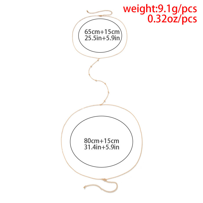 Jewelry Vacation Style Beach Bikini Chain Simple Chest Chain Nightclub Sexy Halter Body Chain, Necklaces