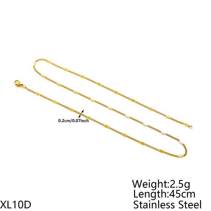 In Stock Stainless Steel High-End Chain Necklace Versatile Non-Fading Jewelry Ins Style Chain Jewelry Wholesale