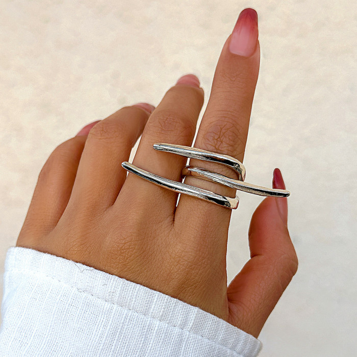 European and American Cross-Border Jewelry Butterfly Knuckle Ring for Women Ins Simple Exaggerated French Creative Ring