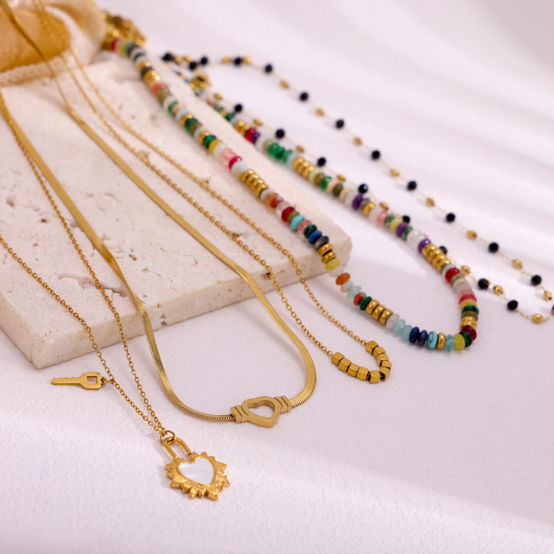 New Fashion Necklace Summer Women Light Luxury High-end Non-fading Collarbone Chain Versatile Exquisite Niche Jewelry