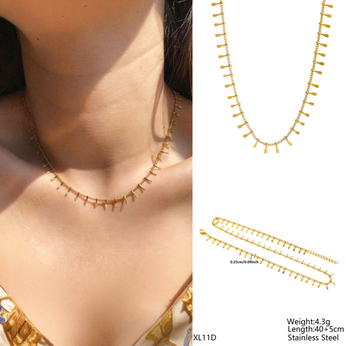 In Stock Stainless Steel High-End Chain Necklace Versatile Non-Fading Jewelry Ins Style Chain Jewelry Wholesale