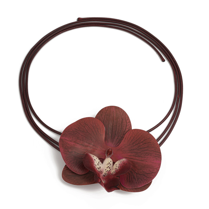 European and American Cross-Border Jewelry Hot-Selling Phalaenopsis Neck Chain Pull Choker Personality Long Floral Collar for Women