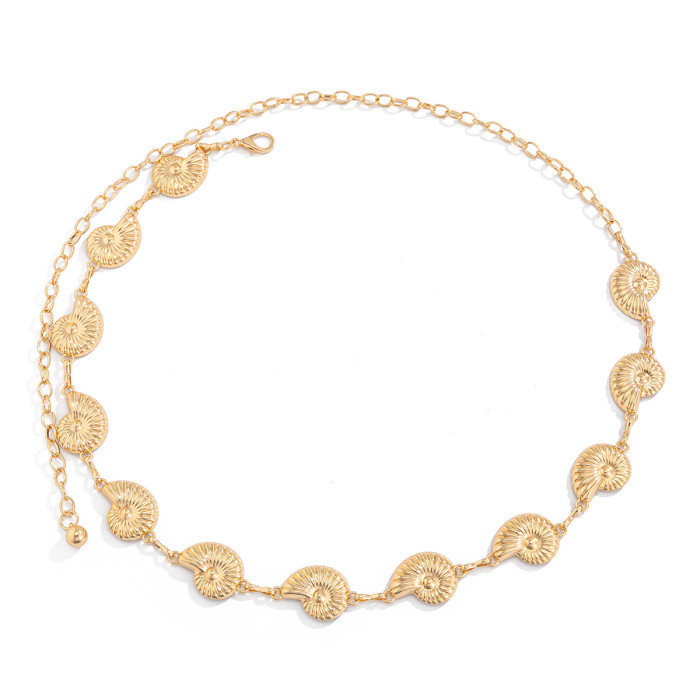 European and American Cross-Border Jewelry Bohemian Beach Shell Waist Chain Imitation Pearl Starfish Conch Pendant Body Chain