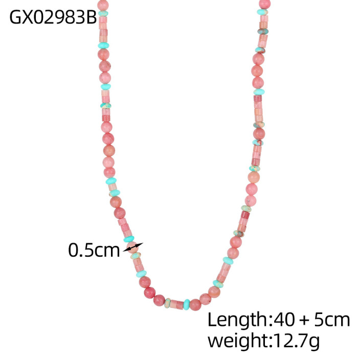 New Trendy Personality Stainless Steel Blue Eye Necklace for Women High-end Feel Hot-selling Jewelry Wholesale
