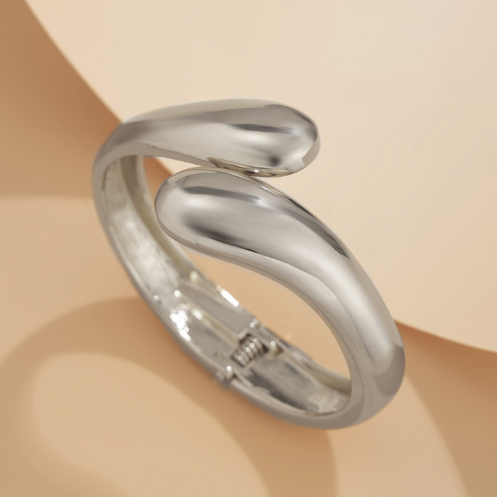 European and American Cross-Border Bracelet Minimalist Style Open Bangle Ins Trend Glossy Personality Bracelet Jewelry for Women