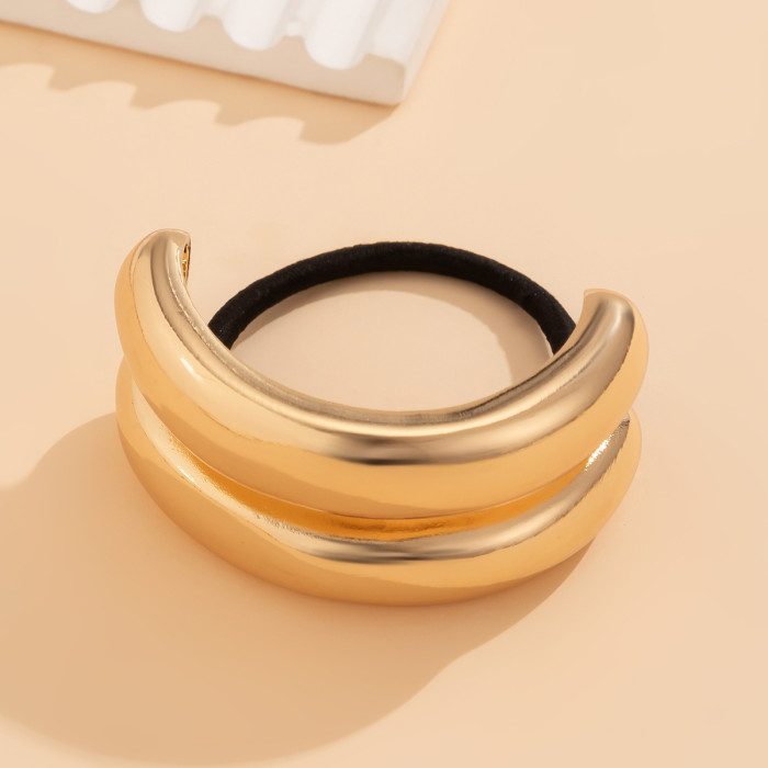 Accessories Personality Retro Double-Layer Curved Elastic Hair Accessories Hairpin Irregular Elegant Hair Tie, Brooches