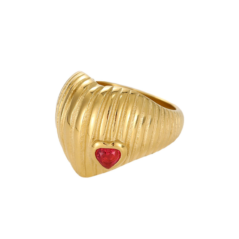 European and American Style Stainless Steel Ring Non-Fading Jewelry Light Luxury High-End Feel Ring Stainless Steel Accessories Cross-Border