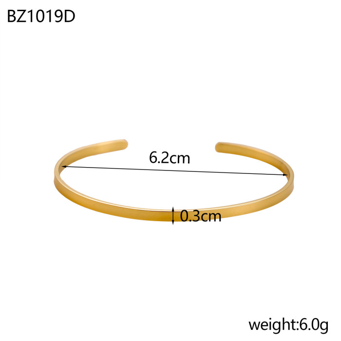 New Product Stone-Studded Twist Bracelet Design Personality Fashion 14K Gold Stainless Steel Fashion Bracelet, Earr...