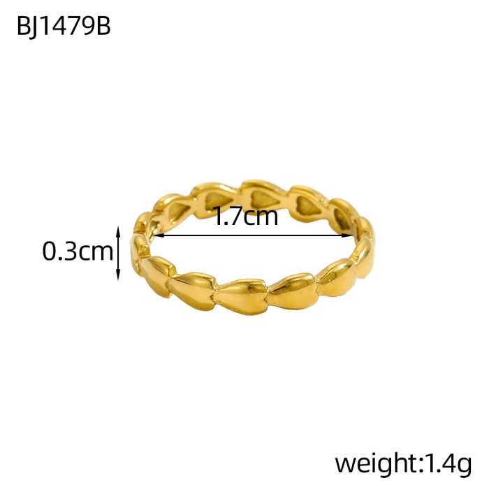 Trendy Stainless Steel Rings From Europe and America, Minimalist Style, Niche Design, Ins Fashion, Personalized Gold...