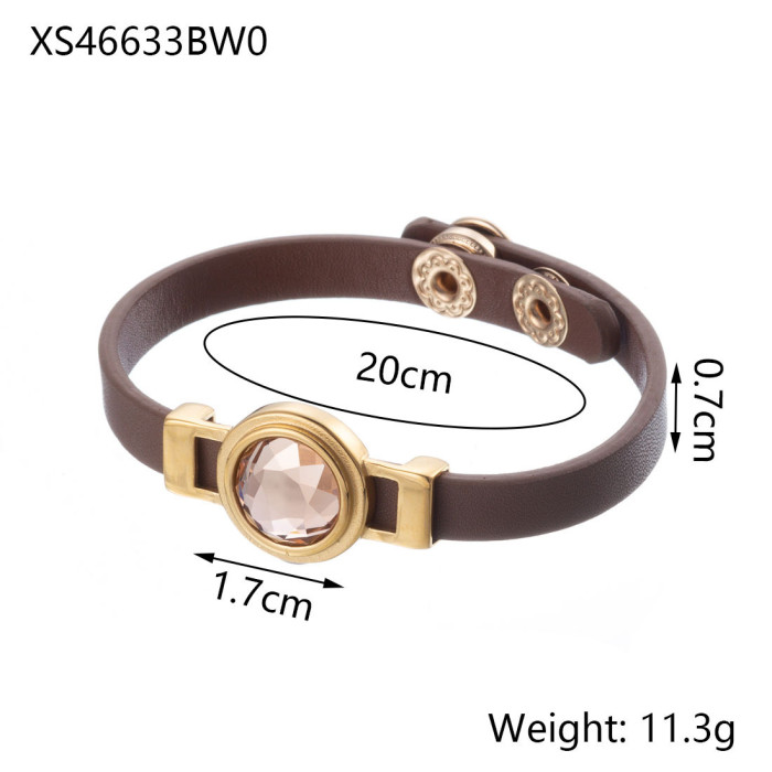 European and American Hot-Selling Fashion Simple Unique Personality Design Leather Bracelet Bangle Simple Style Bracelet Women's Jewelry