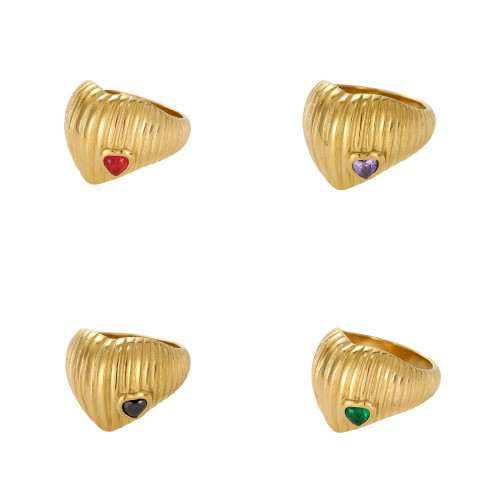 European and American Style Stainless Steel Ring Non-Fading Jewelry Light Luxury High-End Feel Ring Stainless Steel Accessories Cross-Border