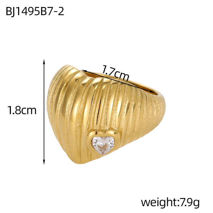 Style Stainless Steel Ring Non-Fading Jewelry Light Luxury High-End Feel Ring Stainless Steel Accessories