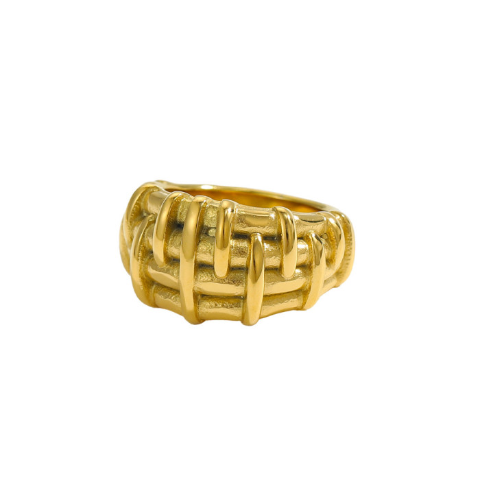 Trendy Stainless Steel Rings From Europe and America, Minimalist Style, Niche Design, Ins Fashion, Personalized Gold...