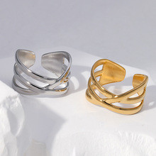 Hot-selling Fashion Simple Light Luxury Versatile Women's Stainless Steel Ring Jewelry Wholesale