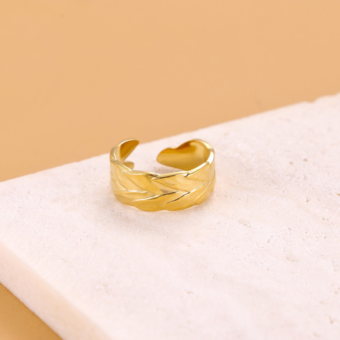 Hot-Selling Retro Minimalist Style Titanium Steel Geometric Casting Ring Stainless Steel Non-Fading Jewelry Wholesale