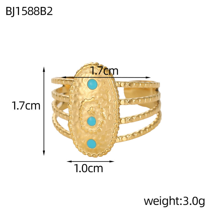 Cross-Border New Titanium Steel Open Ring European and American Hot Selling Retro Personality New Matching Stacking Ring Series Accessories