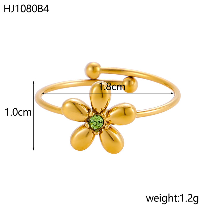 Style Jewelry High-End Niche Open Design Flower Bowknot Ring for Women Stainless Steel Ring
