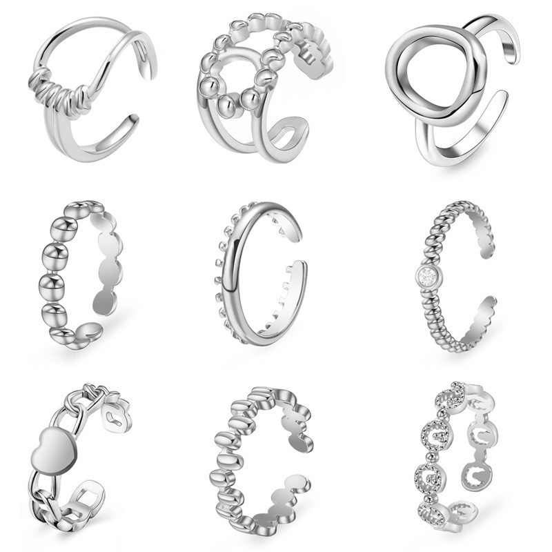 European and American Hot Selling 14K Gold Plated Non-Fading High-End Women's Titanium Steel Ring Stainless Steel Jewelry Wholesale