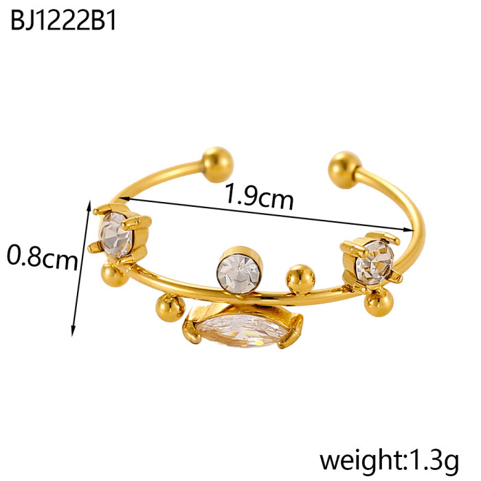 Style Jewelry High-End Niche Open Design Flower Bowknot Ring for Women Stainless Steel Ring