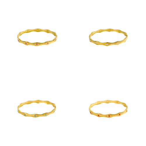 New Titanium Steel Rhombus Colorful Multi-Color Diamond Bracelet Fashion Trend Light Luxury Versatile Jewelry Wholesale