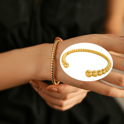 European and American Fashion Vintage Niche Design Hand Jewelry Stainless Steel Double-Headed Flower Wheat Spike Ring