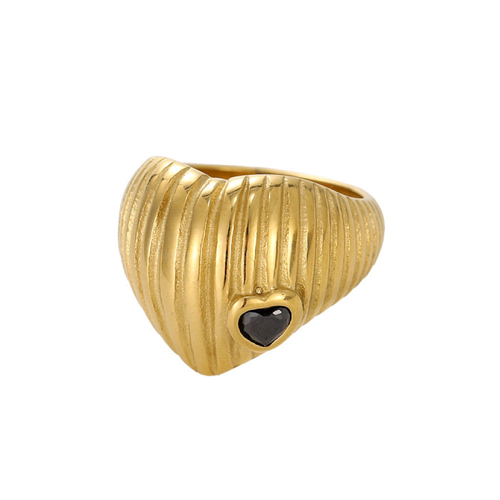 Style Stainless Steel Ring Non-Fading Jewelry Light Luxury High-End Feel Ring Stainless Steel Accessories