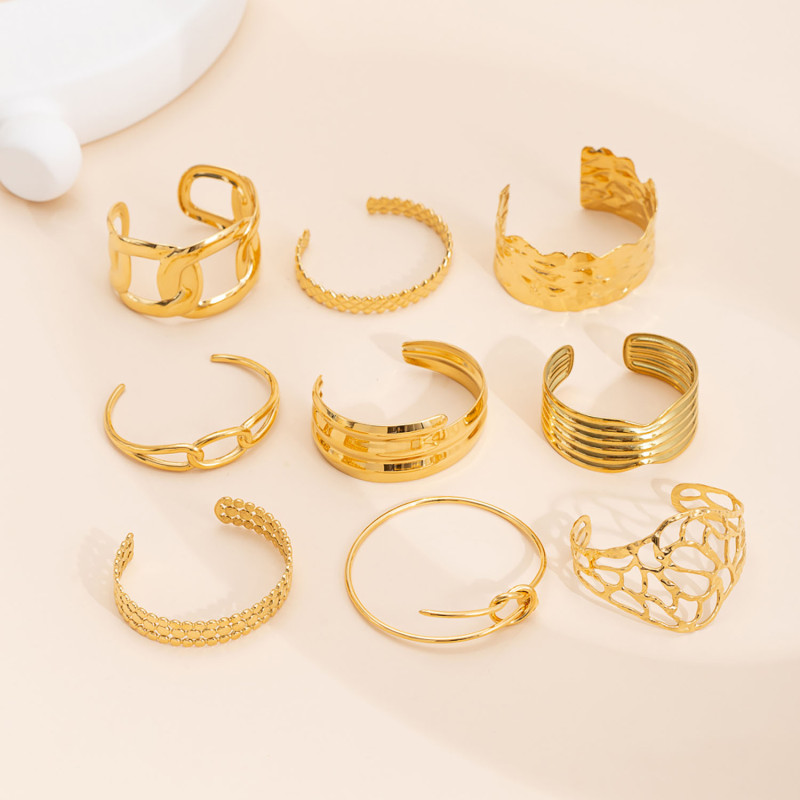 European and American Cross-Border Hot-Selling Retro Gold Titanium Steel Stainless Steel Elegant Vintage Fashion Bracelet Jewelry Wholesale