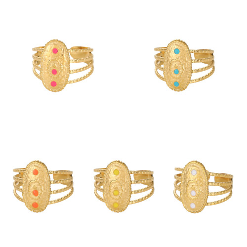 Cross-Border New Titanium Steel Open Ring European and American Hot Selling Retro Personality New Matching Stacking Ring Series Accessories