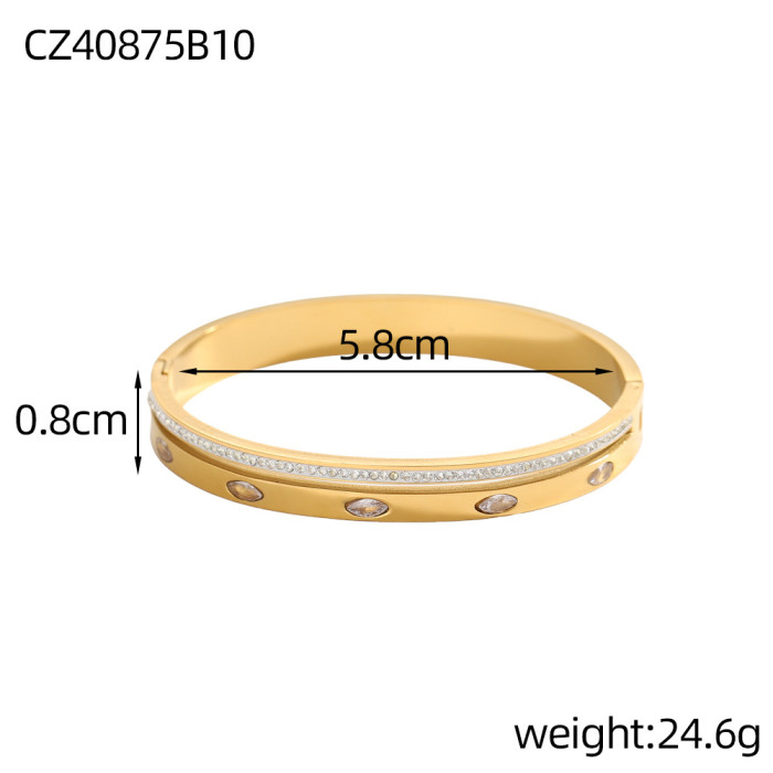 European and American Cross-Border INS Style Light Luxury High-End Stainless Steel Bracelet Jewelry Wholesale