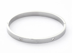 Stainless Steel Bracelet Titanium Steel 18K Vacuum Electroplating Non-Fading Jewelry Kajia Same Style Open Stone Ins