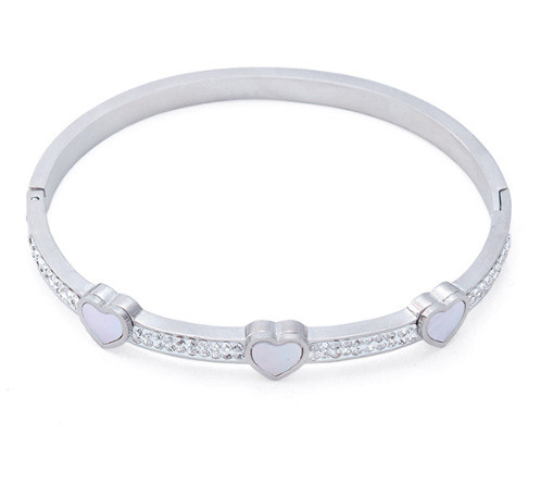 Overseas Cross-Border Exclusive Titanium Steel Bracelet Fashionable Personality Zircon Rotating Bracelet Bracelet Jewelry Wholesale