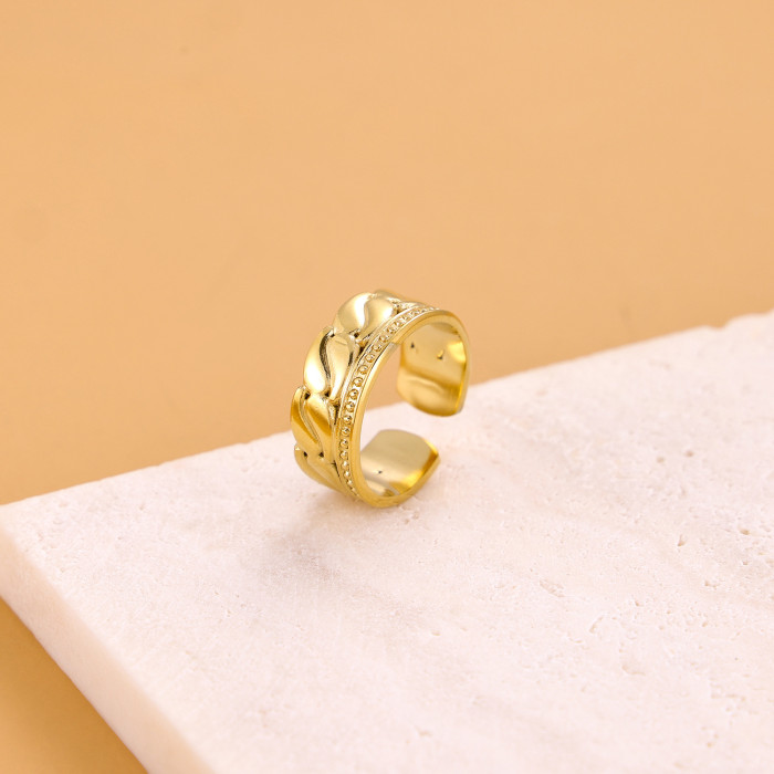 Hot-Selling Retro Minimalist Style Titanium Steel Geometric Casting Ring Stainless Steel Non-Fading Jewelry Wholesale