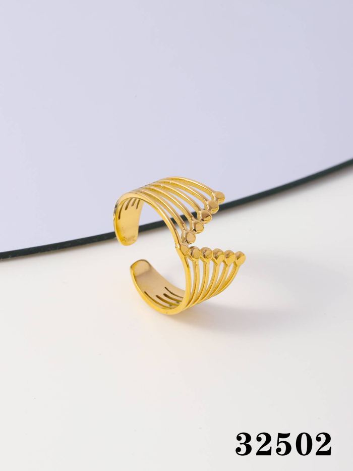 Fashion Simple Stone Light Luxury Unisex Stainless Steel Ring Jewelry Wholesale Exquisite Minimalist Thin Band
