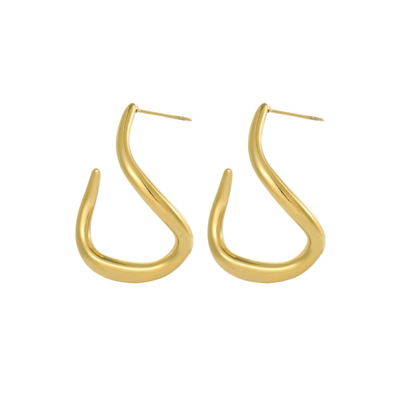 European and American Hot-Selling Cross-Border Original Small Snake Stainless Steel INS Minimalist Irregular Index Finger Ring Trendy Cool Women's Ring