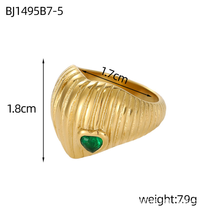 Style Stainless Steel Ring Non-Fading Jewelry Light Luxury High-End Feel Ring Stainless Steel Accessories