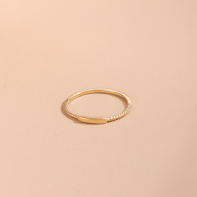 Fashion Basic Versatile Plain Ring Design Geometric Ring Two Colors Available Size High-end Ring Wholesale