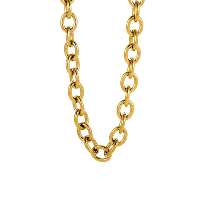 Cross-border Source European and American Retro High-end Cuban Chain Bracelet Gold Stainless Steel Wire Bracelet