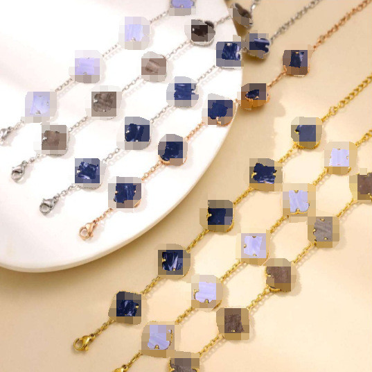 New Style Grass Five-Flower Bracelet for Women, High-End Luxury Fashion, Thick 18K Rose Gold Plated, Non-Fading Bracelet